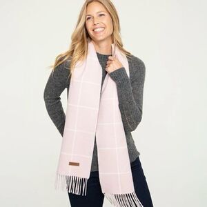 Pacas Women’s Window Pane Scarf Blush NEW